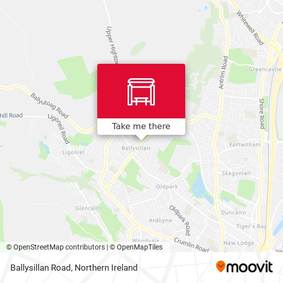 Ballysillan Road map