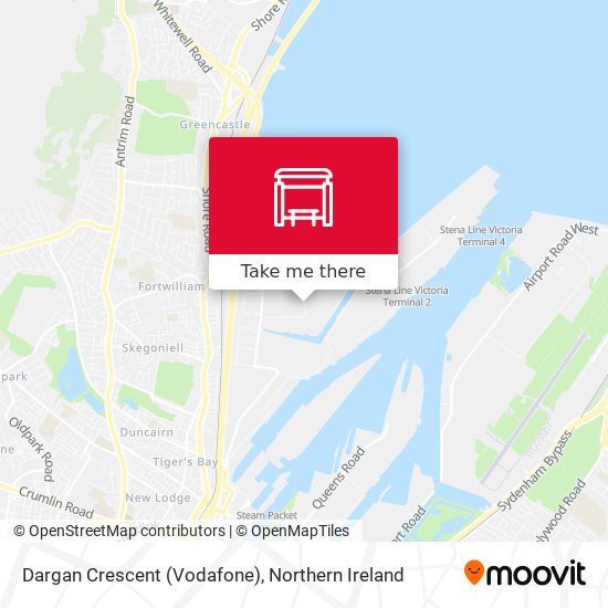 Dargan Crescent (Vodafone) map