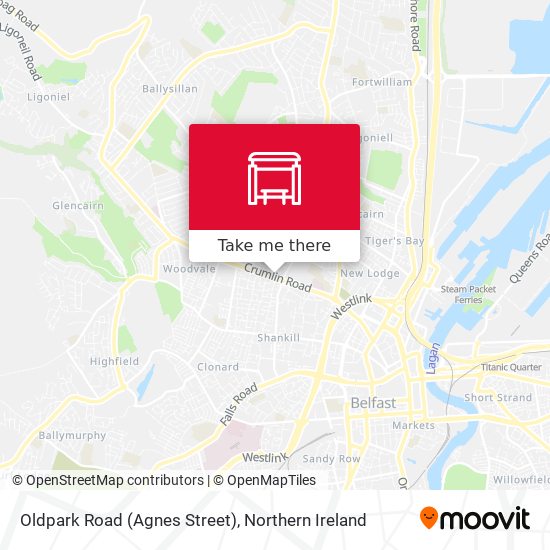 Oldpark Road (Agnes Street) map