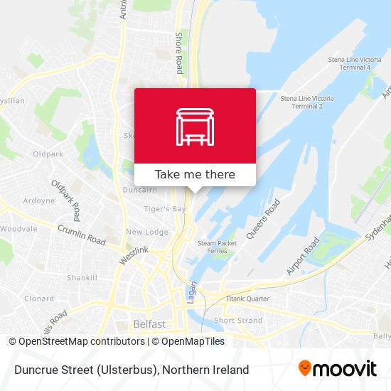 Duncrue Street (Ulsterbus) map