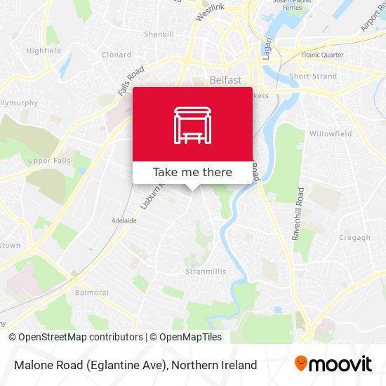 Malone Road (Eglantine Ave) map