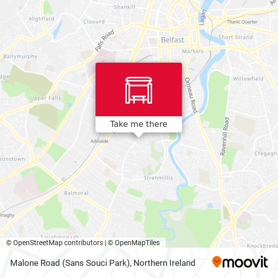 Malone Road (Sans Souci Park) map