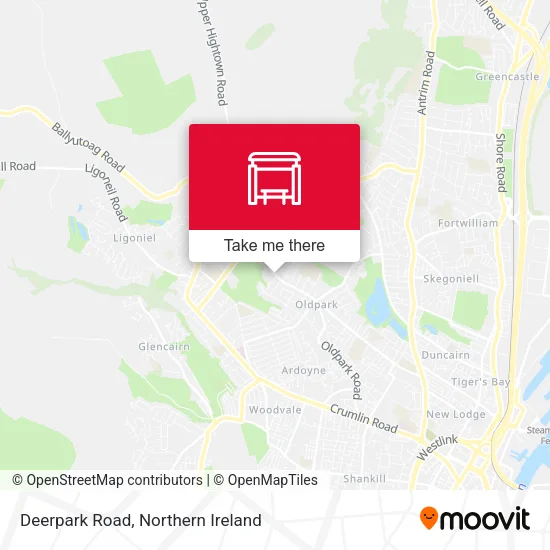 Deerpark Road map