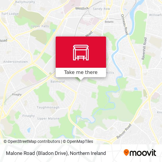 Malone Road (Bladon Drive) map