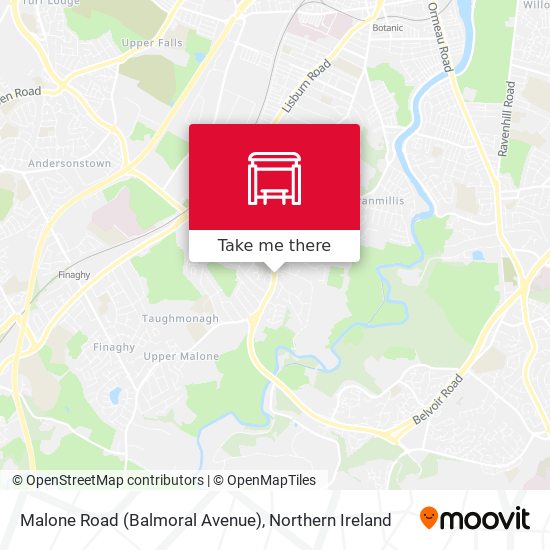 Malone Road (Balmoral Avenue) map