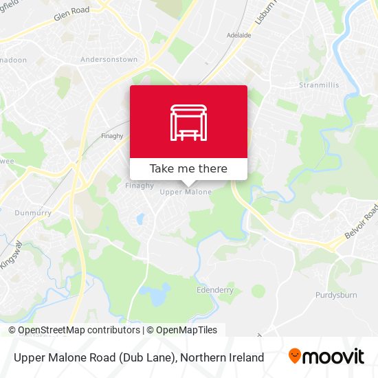 Upper Malone Road (Dub Lane) map