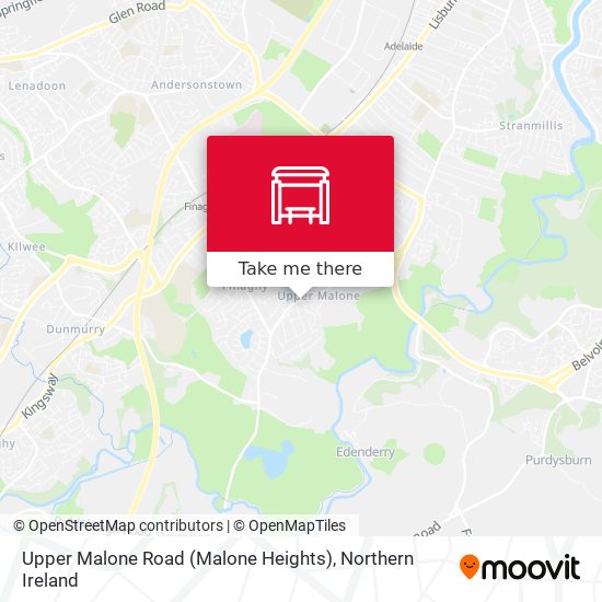 Upper Malone Road (Malone Heights) map