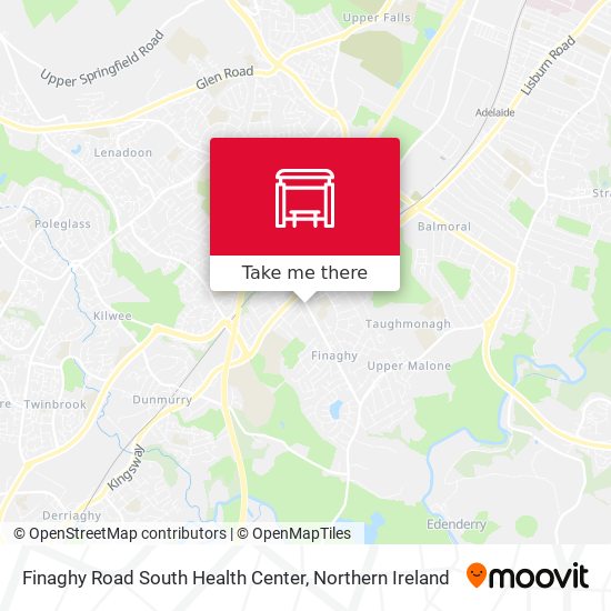 Finaghy Road South Health Center map