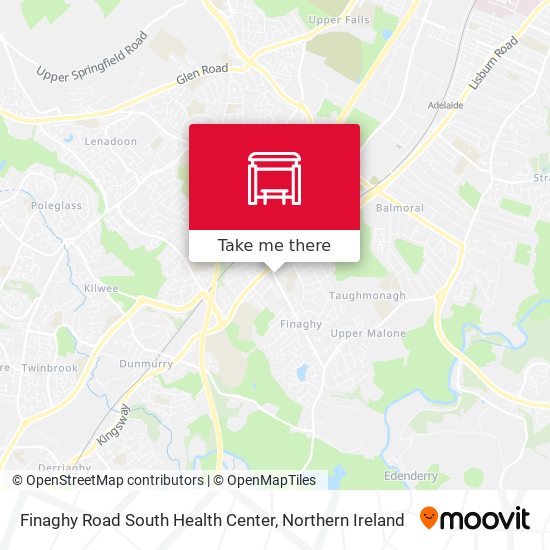 Finaghy Road South Health Center map