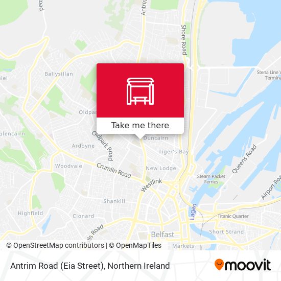 Antrim Road (Eia Street) map