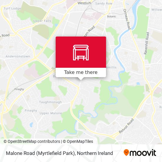 Malone Road (Myrtlefield Park) map