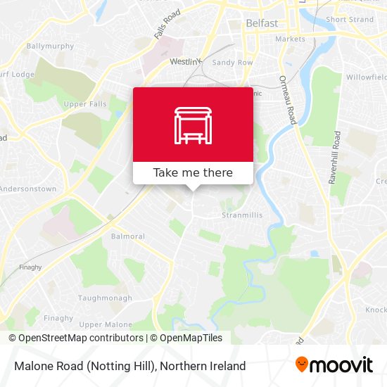Malone Road (Notting Hill) map