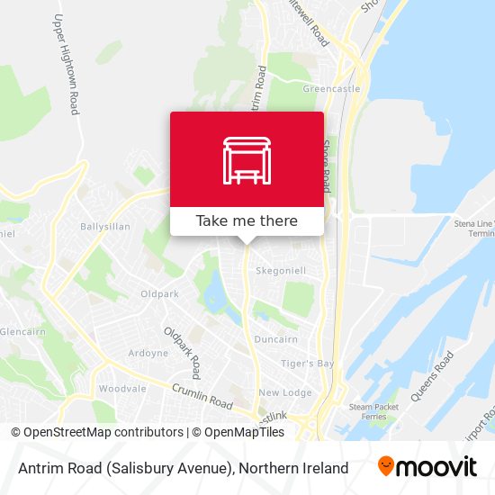 Antrim Road (Salisbury Avenue) map