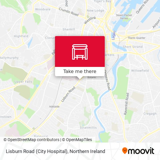 Lisburn Road (City Hospital) map