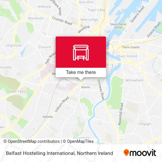 Belfast Hostelling International map