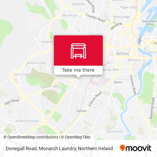 Donegall Road, Monarch Laundry map