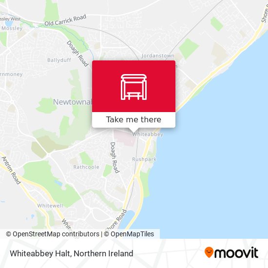 Whiteabbey Halt map