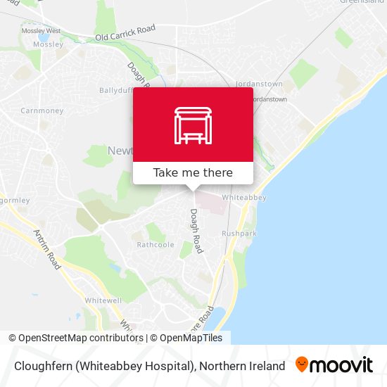 Cloughfern (Whiteabbey Hospital) map