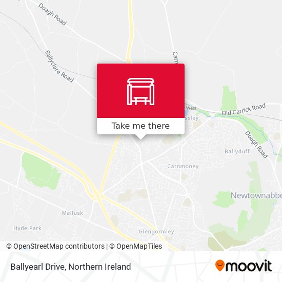 Ballyearl Drive map