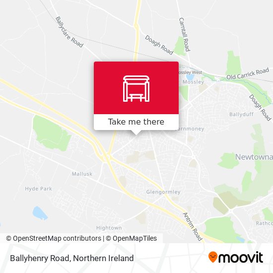 Ballyhenry Road map
