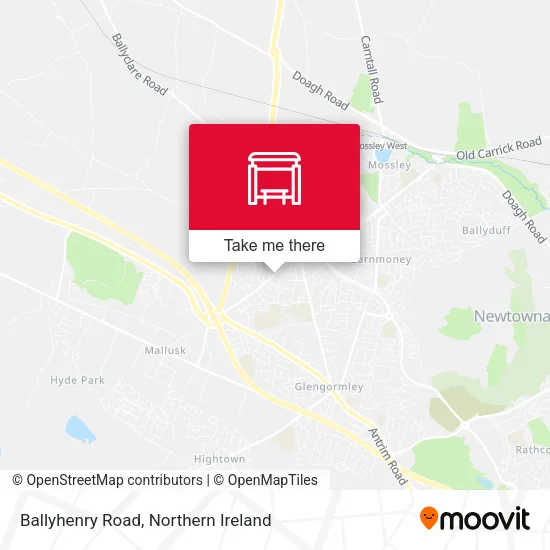 Ballyhenry Road map