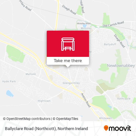Ballyclare Road (Northcott) map