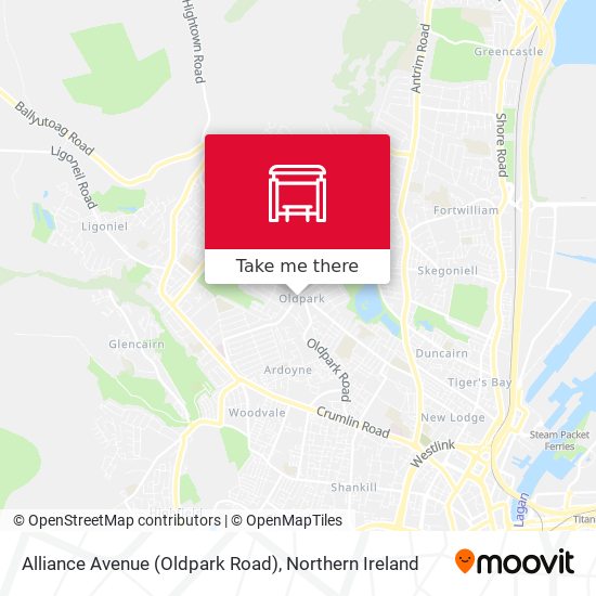 Alliance Avenue (Oldpark Road) map