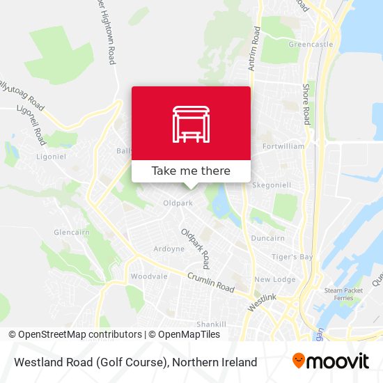 Westland Road (Golf Course) map