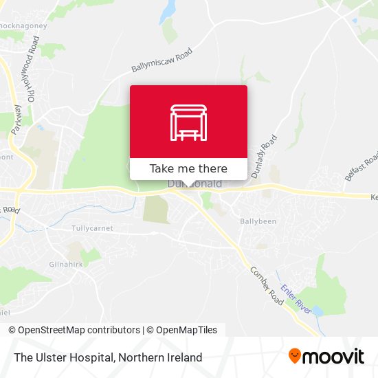 The Ulster Hospital map