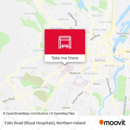 Falls Road (Royal Hospitals) map