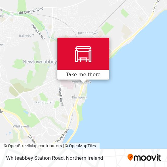 Whiteabbey Station Road map