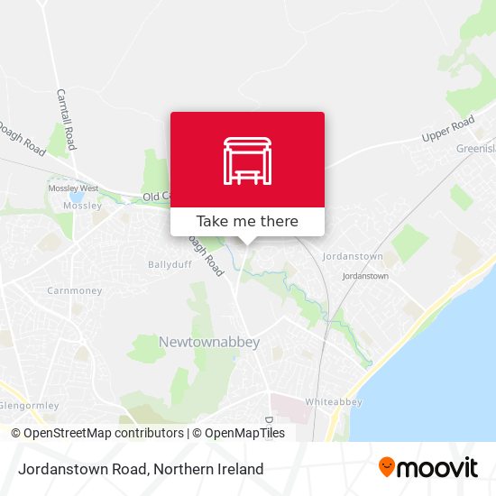 Jordanstown Road map