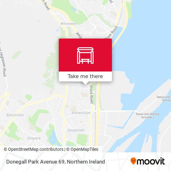 Donegall Park Avenue 69 map