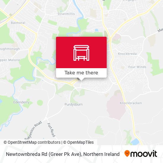 Newtownbreda Rd (Greer Pk Ave) map