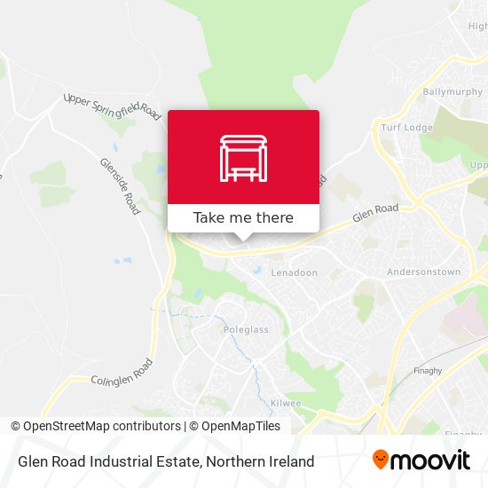 Glen Road Industrial Estate map