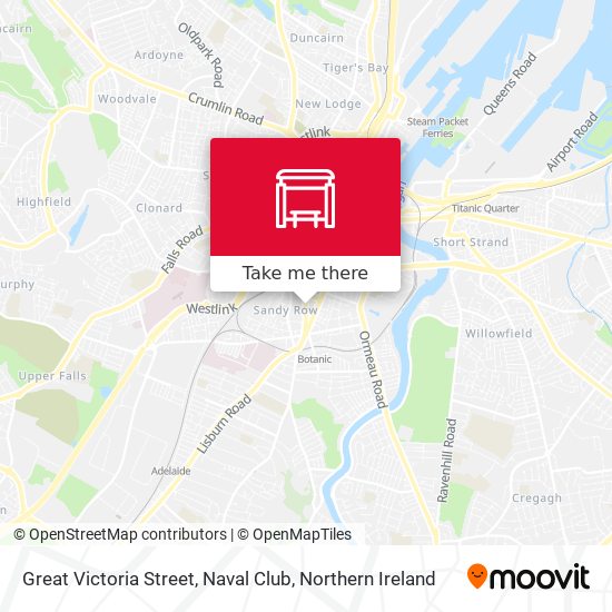 Great Victoria Street, Naval Club map
