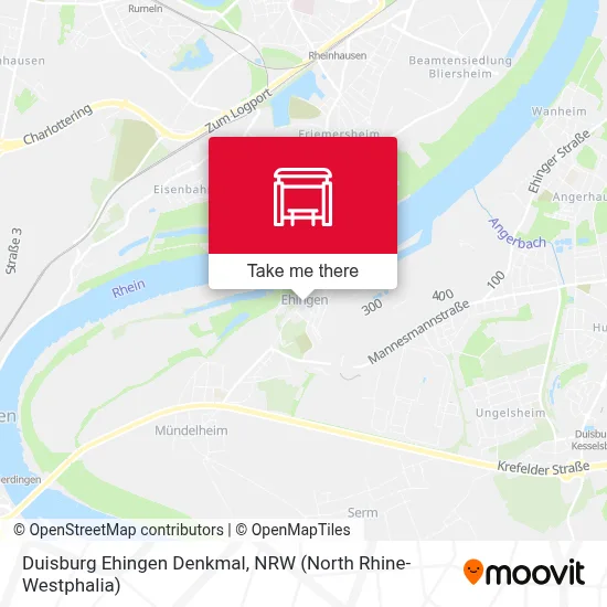 Duisburg Ehingen Denkmal map