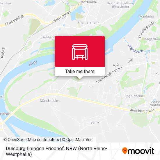 Duisburg Ehingen Friedhof map