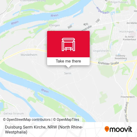 Duisburg Serm Kirche map