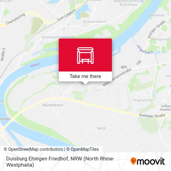Duisburg Ehingen Friedhof map