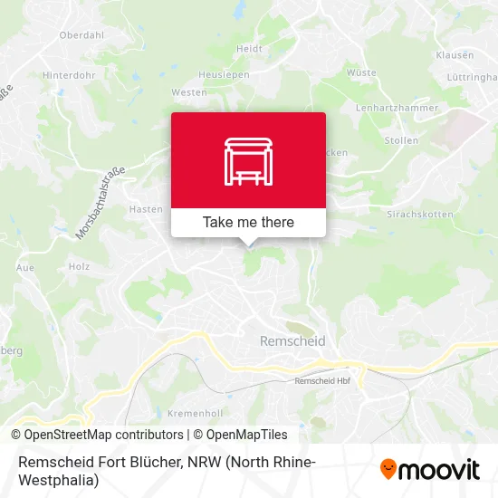 Remscheid Fort Blücher map