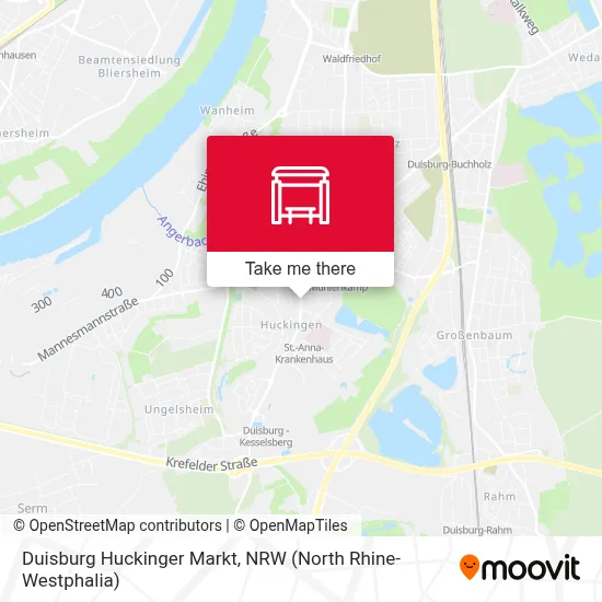 Duisburg Huckinger Markt map