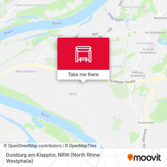 Duisburg am Klapptor map