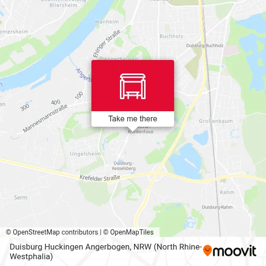 Duisburg Huckingen Angerbogen map