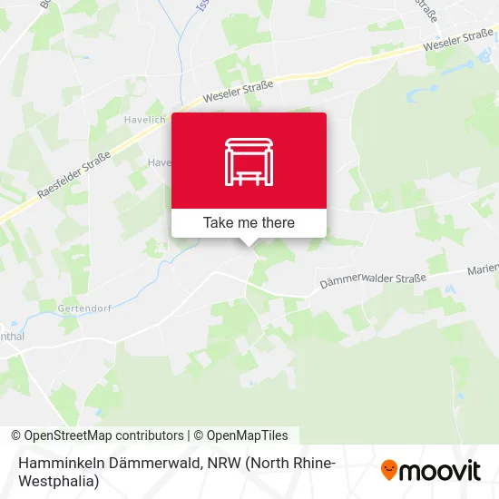 Карта Hamminkeln Dämmerwald