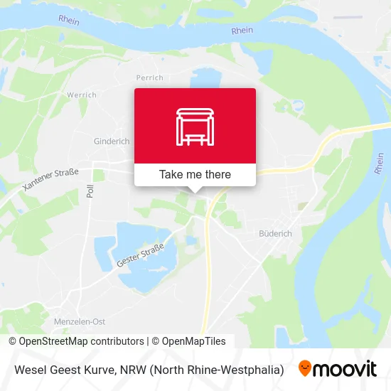 Карта Wesel Geest Kurve