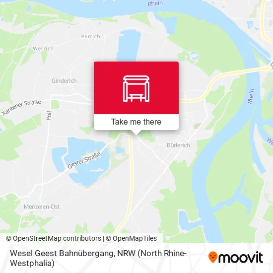 Карта Wesel Geest Bahnübergang