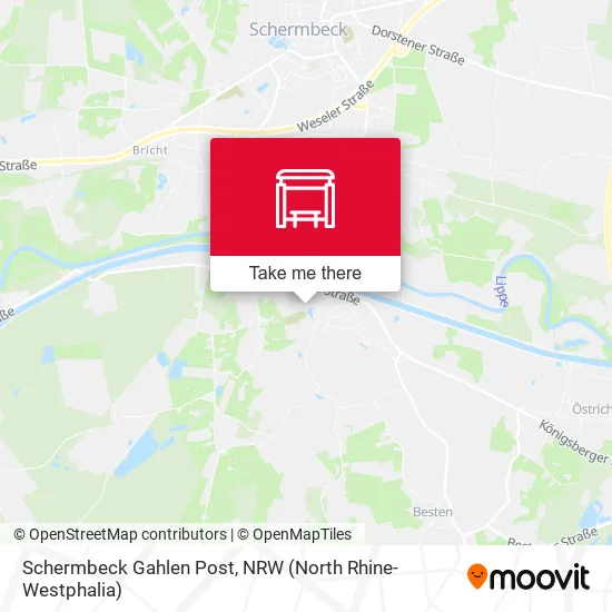 Карта Schermbeck Gahlen Post
