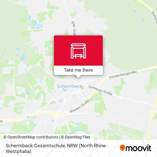 Карта Schermbeck Gesamtschule