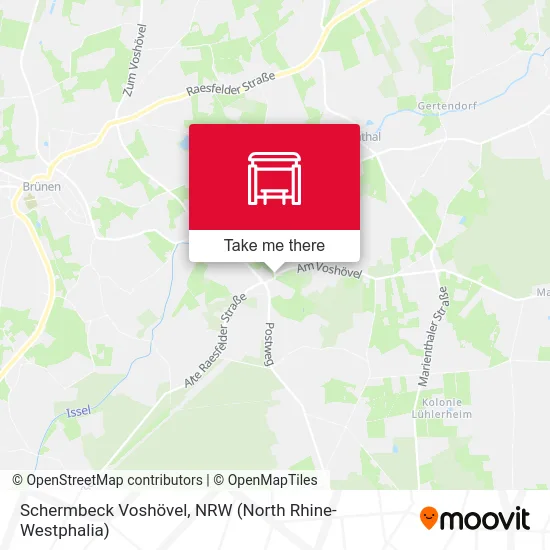 Schermbeck Voshövel map